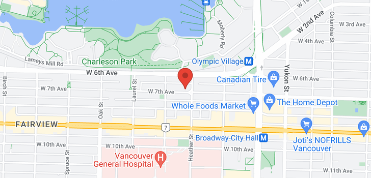 map of 729 W 7TH AVENUE